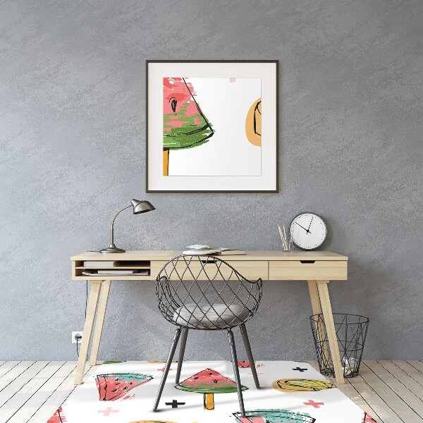 Office chair mat Watermelon on a stick