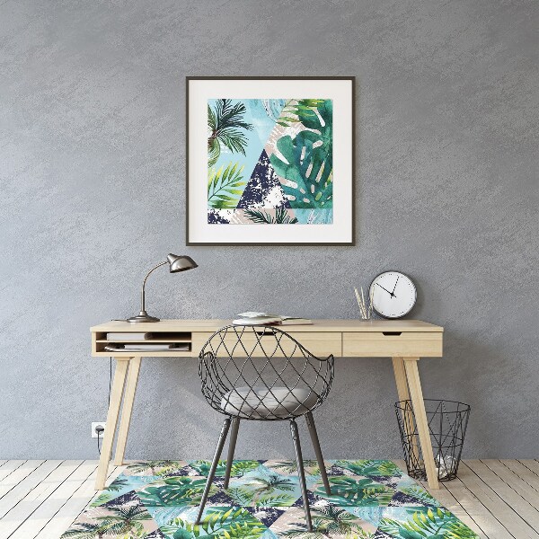 Office chair floor protector Tropical mosaic