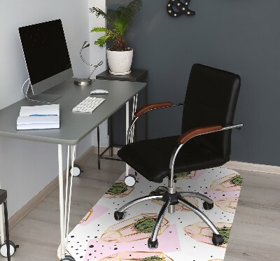 Computer chair mat cacti geometric