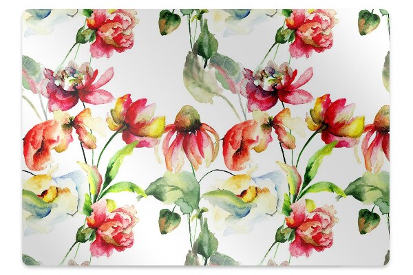 Desk chair mat Wild Flowers