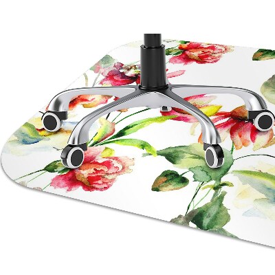 Desk chair mat Wild Flowers