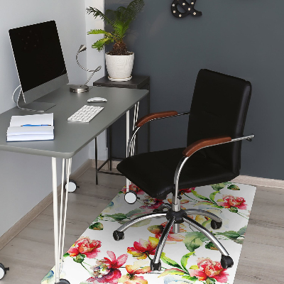 Desk chair mat Wild Flowers