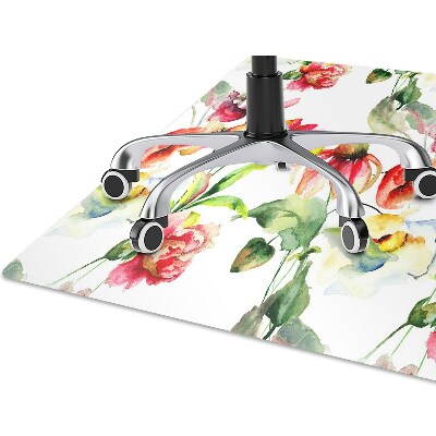 Desk chair mat Wild Flowers