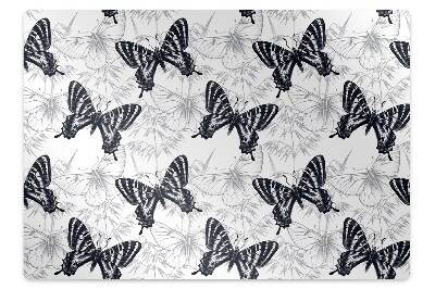 Office chair floor protector Figure butterflies