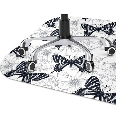 Office chair floor protector Figure butterflies