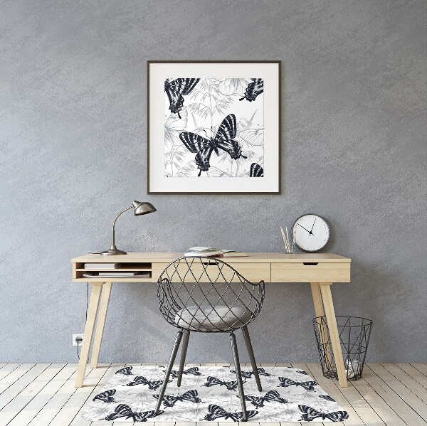Office chair floor protector Figure butterflies