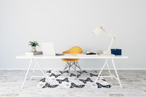 Office chair floor protector Figure butterflies