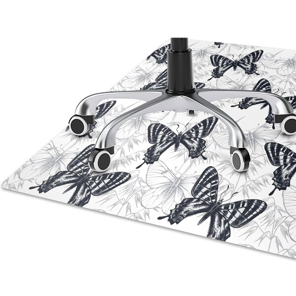 Office chair floor protector Figure butterflies