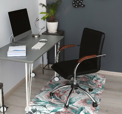 Office chair floor protector tropical drawing