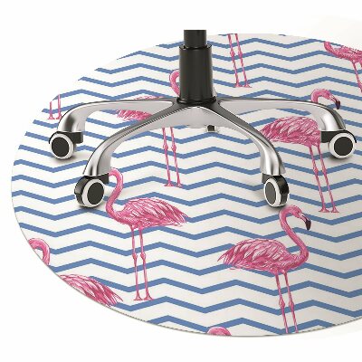 Office chair mat Flamingos