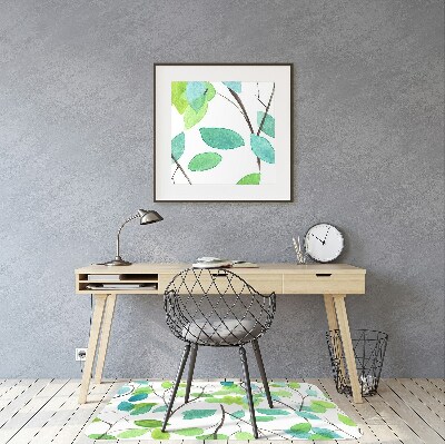 Office chair mat green branches