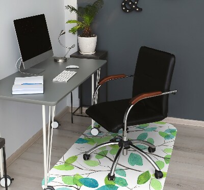 Office chair mat green branches