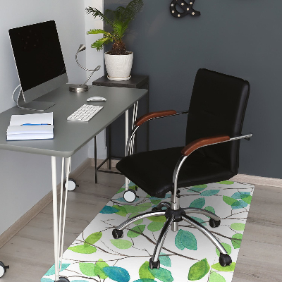 Office chair mat green branches