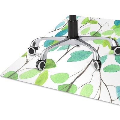 Office chair mat green branches