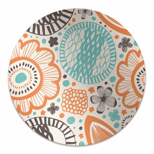 Chair mat floor panels protector pastel flowers