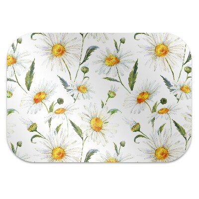 Office chair mat Camomile field