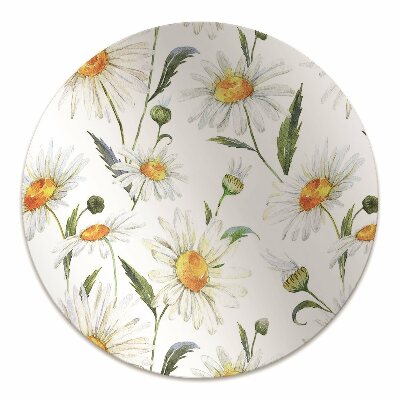 Office chair mat Camomile field