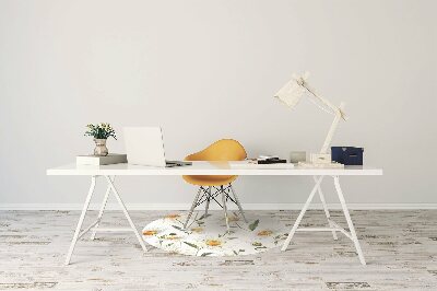 Office chair mat Camomile field