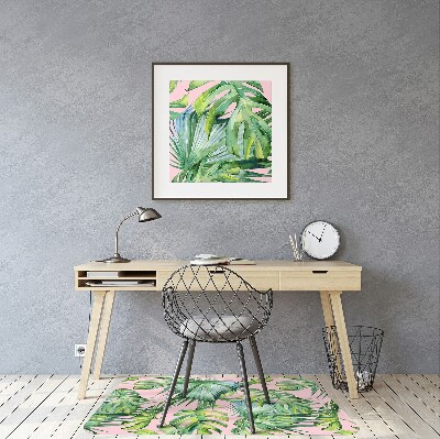 Office chair mat botanical art