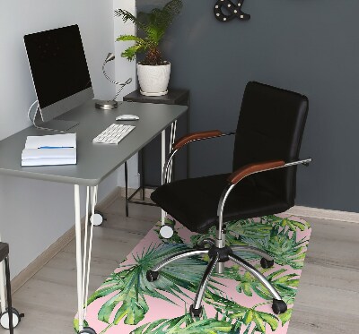 Office chair mat botanical art