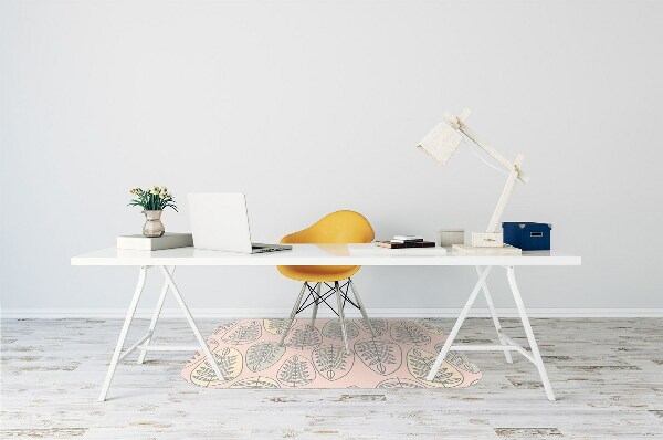 Office chair mat Colorful leaves