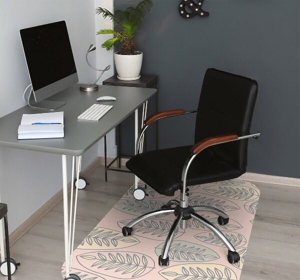 Office chair mat Colorful leaves