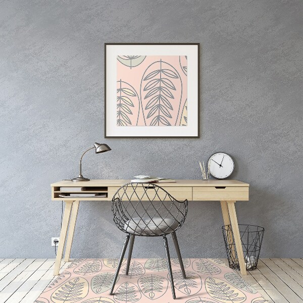 Office chair mat Colorful leaves