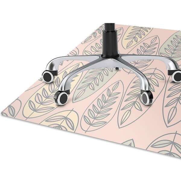 Office chair mat Colorful leaves
