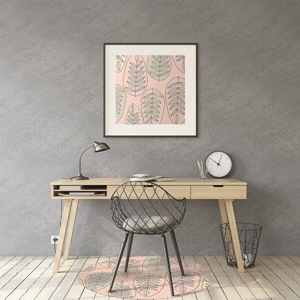 Office chair mat Colorful leaves