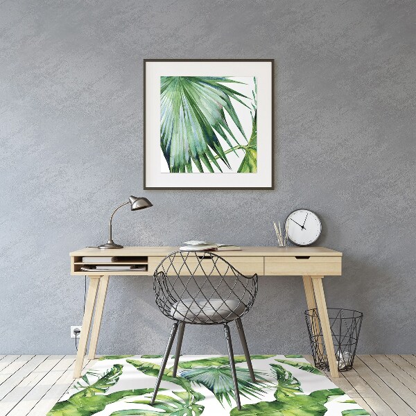 Office chair floor protector leaves Jungle