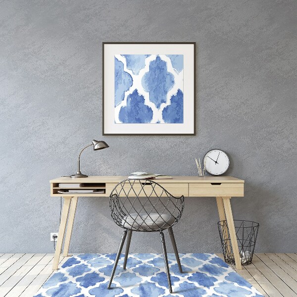 Office chair mat Moroccan pattern