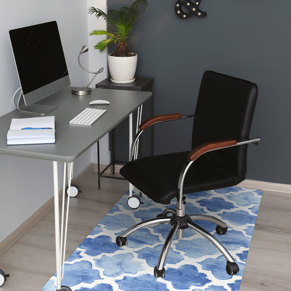 Office chair mat Moroccan pattern
