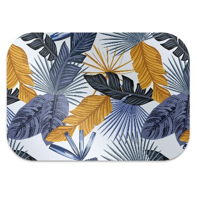 Office chair floor protector palm leaves