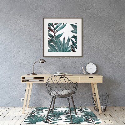 Office chair mat Tropical illustration