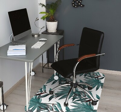 Office chair mat Tropical illustration