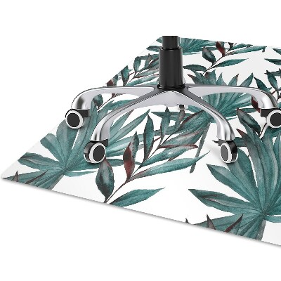 Office chair mat Tropical illustration