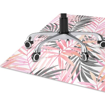 Office chair floor protector palm leaves