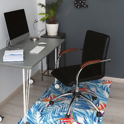 Computer chair mat blue Paradise