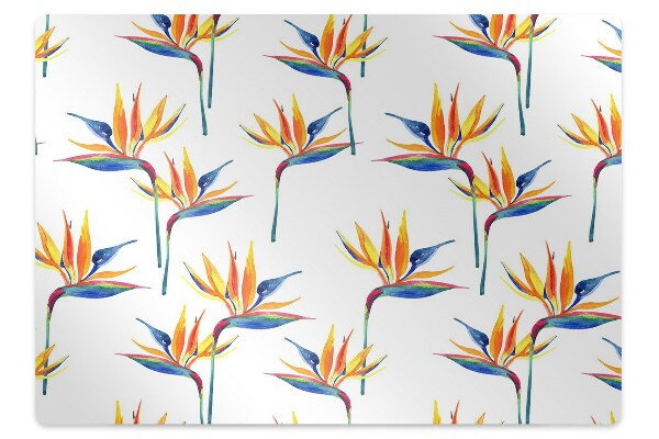 Office chair mat Colorful flowers