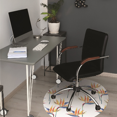 Office chair mat Colorful flowers