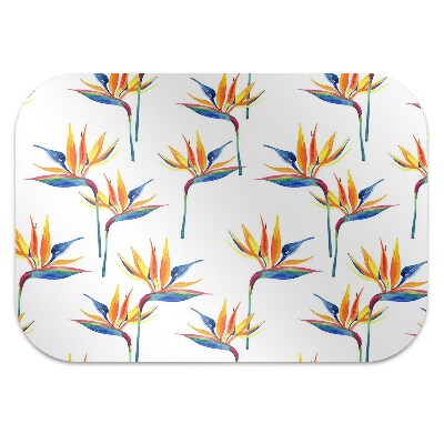 Office chair mat Colorful flowers