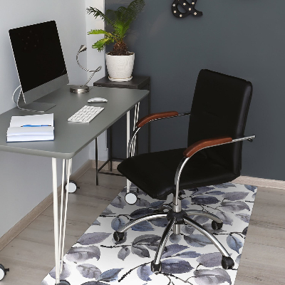 Desk chair mat gray Branches