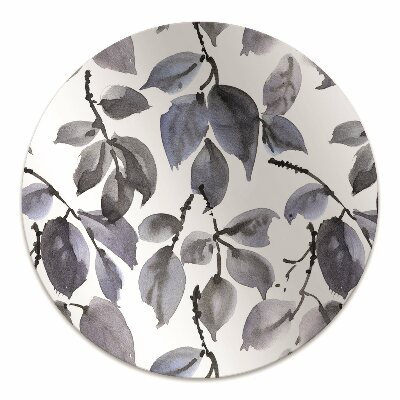 Desk chair mat gray Branches