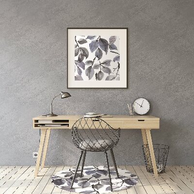 Desk chair mat gray Branches