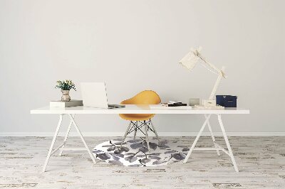 Desk chair mat gray Branches
