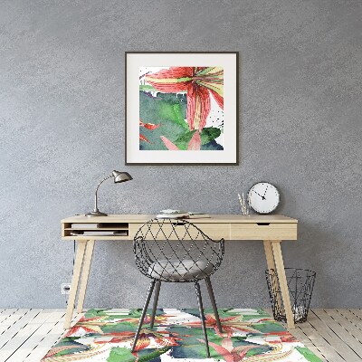 Office chair mat Hippeastrum flower