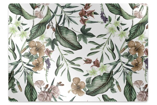 Office chair mat Spring flowers