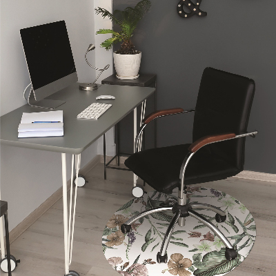 Office chair mat Spring flowers