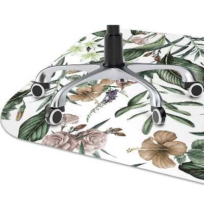 Office chair mat Spring flowers