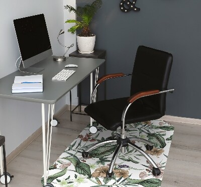 Office chair mat Spring flowers